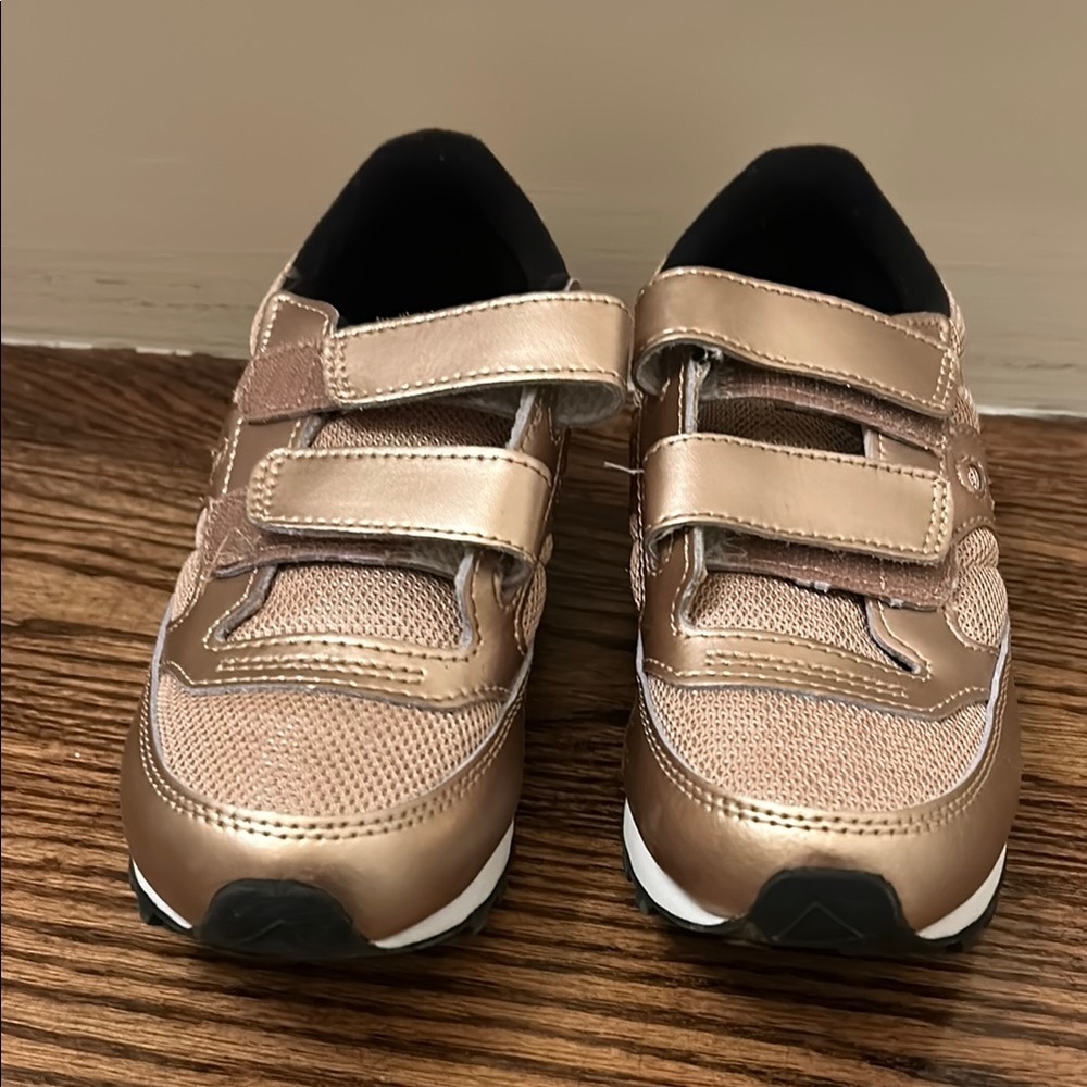 Saucony Rose Gold Sneakers with Velcro Straps
